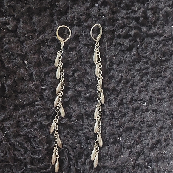 Brighton Jewelry - Brighton silver drop earrings, with locking ear hook, very elegant and fun!